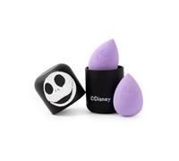Disney The Nightmare Before Christmas Womens Makeup Sponge Set | Ladies Purple & Black Beauty Sponges Set of 2 with Jack Skellington Character Print Storage Cases | Beauty Face Blenders & Makeup Box