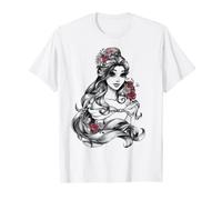Disney Beauty & The Beast Belle Drawing Rose Graphic T-Shirt T-Shirt