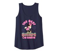 Disney "Best Bride on Earth" Mickey & Minnie Honeymoon Trip Tank Top, Women, Navy Blue, Small