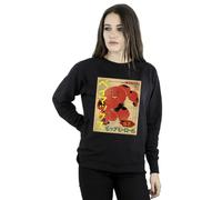 Disney Big Hero 6 Baymax Baymax Newspaper Sweatshirt In Black Black M