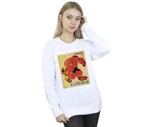 Disney Big Hero 6 Baymax Baymax Newspaper Sweatshirt In White White