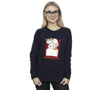 Disney Women's Big Hero 6 Baymax Frame Support Sweatshirt in Navy | Size: Large Disney Navy L