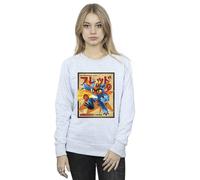 Disney Big Hero 6 Baymax Fred Newspaper Sweatshirt In Grey Grey XXL