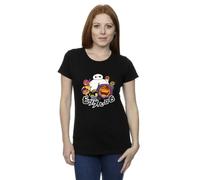 Disney Big Hero 6 Baymax Group Manga Cotton T-Shirt In Black Black XL