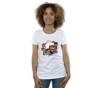Disney Big Hero 6 Baymax Group Manga Cotton T-Shirt In White White XXL