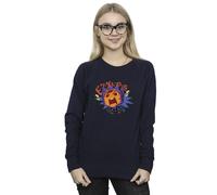 Disney Women's Big Hero 6 Baymax Hiro Angry Manga Sweatshirt in Navy | Size: Large Disney Navy L