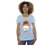 Disney Big Hero 6 Baymax Kitten Face Cotton T-Shirt In Baby Blue Baby Blue L