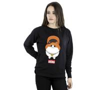 Disney Women's Big Hero 6 Baymax Kitten Face Sweatshirt in Black | Size: Small Disney Black S