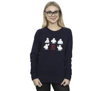 Disney Big Hero 6 Baymax Many Poses Sweatshirt In Navy Navy XL
