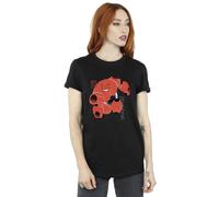 Disney Women's Big Hero 6 Baymax Suite Pose Cotton Boyfriend T-Shirt in Black | Size: 3XL Disney Black 3XL