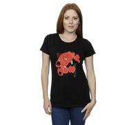 Disney Women's Big Hero 6 Baymax Suite Pose Cotton T-Shirt in Black | Size: Medium Disney Black M