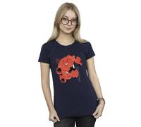 Disney Women's Big Hero 6 Baymax Suite Pose Cotton T-Shirt in Navy | Size: Medium Disney Navy M