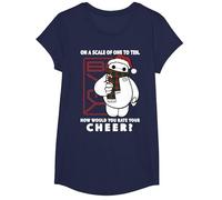 Disney Big Hero Baymax How Would You Rate Your Cheer T-Shirt, Girls, Navy Blue, Large