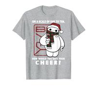 Disney Big Hero Baymax How Would You Rate Your Cheer T-Shirt, Men, Heather Grey, 4X-Large