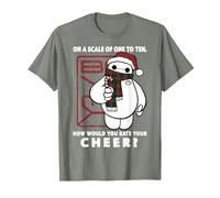 Disney Big Hero Baymax How Would You Rate Your Cheer T-Shirt, Men, Olive Heather, Medium