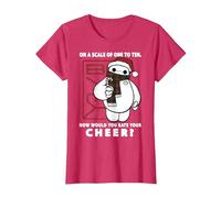 Disney Big Hero Baymax How Would You Rate Your Cheer T-Shirt, Women, Red Heather, X-Small