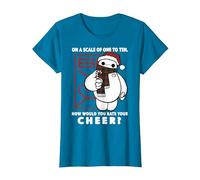 Disney Big Hero Baymax How Would You Rate Your Cheer T-Shirt, Women, Sapphire Blue, XX-Large