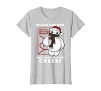Disney Big Hero Baymax How Would You Rate Your Cheer T-Shirt, Women, Silver Grey, X-Large
