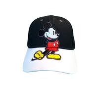 Disney Big Mickey Mouse Classic Embroidered - Hook and Loop Closure Baseball Cap (Adult), Black