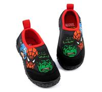 Marvel Boys Swim Shoes | Black and Red Water-Resistant Shoes for Kids | Spider-Man, Hulk & Captain America Superhero Wetsuit Footwear | Sea Pool Socks Fun Merchandise Gift for Children