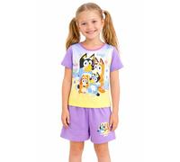 Disney Bluey Girl's 2 Piece Shortie Pyjama Set Heeler Family, Age 5-6 Years Multicoloured