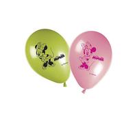 Disney Bow-Tique Latex Minnie Mouse Balloons (Pack Of 8) Green/pink/black (One Size)