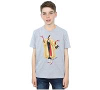 Disney Boy's 101 Dalmatians Classic Cruella De Vil T-Shirt in Grey | Size: 7-8 Years Disney Grey 7-8 Years