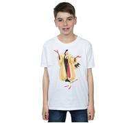 Disney Boy's 101 Dalmatians Classic Cruella De Vil T-Shirt in White | Size: 9 Years Disney White 9 Years