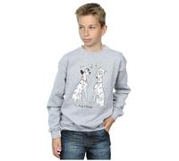 Disney Boy's 101 Dalmatians Classic Pongo & Perdita Sweatshirt in Grey | Size: 5-6 Years Disney Grey 5-6 Years
