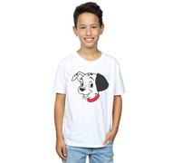 Disney Boy's 101 Dalmatians Dalmatian Head T-Shirt in White | Size: 5-6 Years Disney White 5-6 Years