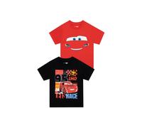 Disney Boy's 2 Pack Cars T-Shirts in Red | Size: 7-8 Years Disney Red 7-8 Years