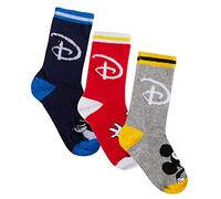 Disney Boys 3 Pack Socks Kids 100 Years Anniversary Mickey Mouse Multipack Ankle Socks for Kids