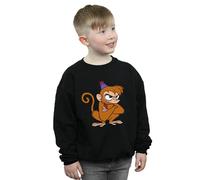 Disney Boy's Aladdin Angry Abu Sweatshirt in Black | Size: 7-8 Years Disney Black 7-8 Years