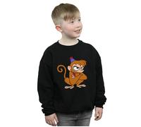 Disney Boy's Aladdin Angry Abu Sweatshirt in Black | Size: 9 Years Disney Black 9 Years