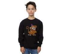 Disney Boy's Aladdin Classic Angry Abu Sweatshirt in Black | Size: 9 Years Disney Black 9 Years