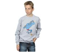 Disney Boy's Aladdin Classic Genie Sweatshirt in Grey | Size: 9 Years Disney Grey 9 Years