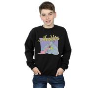 Disney Boy's Aladdin Genie Wishing Dude Sweatshirt in Black | Size: 5-6 Years Disney Black 5-6 Years