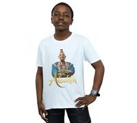 Disney Boy's Aladdin Movie Genie Photo T-Shirt in White | Size: 5-6 Years Disney White 5-6 Years