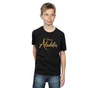Disney Boy's Aladdin Movie Logo T-Shirt in Black | Size: 3-4 Years Disney Black 3-4 Years