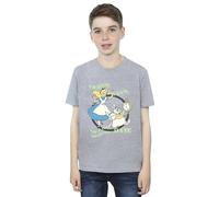 Disney Boy's Alice In Wonderland I´m Late T-Shirt in Grey | Size: 5-6 Years Disney Grey 5-6 Years