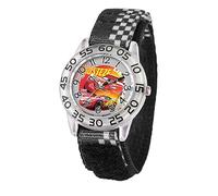 Disney Cars Kids Analog Quartz Watch with Nylon Strap Black Band Black Band, black, Ribbon