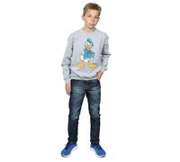 Disney Boy's Angry Donald Duck Sweatshirt in Grey | Size: 7-8 Years Disney Grey 7-8 Years