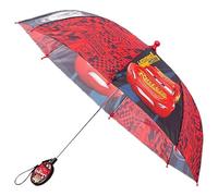 Disney Boys' Kids Umbrella, Lightning McQueen and Mickey Mouse Rain Wear Ages 3-6, Black/Red, Age