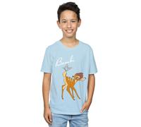 Disney Boy's Bambi Butterfly Tail T-Shirt in Baby Blue | Size: 7-8 Years Disney Baby Blue 7-8 Years