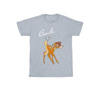 Disney Boy's Bambi Butterfly Tail T-Shirt in Grey | Size: 7-8 Years Disney Grey 7-8 Years