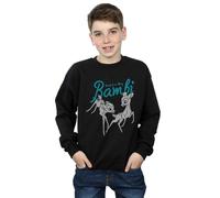 Disney Boy's Bambi Great Love Story Sweatshirt in Black | Size: 12-13 Years Disney Black 12-13 Years