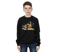 Disney Boy's Bambi Tail Butterfly Still Sweatshirt in Black | Size: 5-6 Years Disney Black 5-6 Years