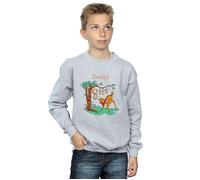 Disney Boy's Bambi Tilted Up Sweatshirt in Grey | Size: 9 Years Disney Grey 9 Years
