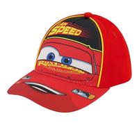 Disney Boys Baseball Hat, Lightning McQueen Adjustable Cap for Toddler Ages 2-4 Or Kids Ages 4-7, Yellow/Red, 2-4 Years