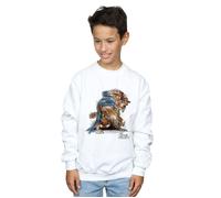 Disney Boy's Beauty & The Beast Beast Sketch Sweatshirt in White | Size: 9 Years Disney White 9 Years